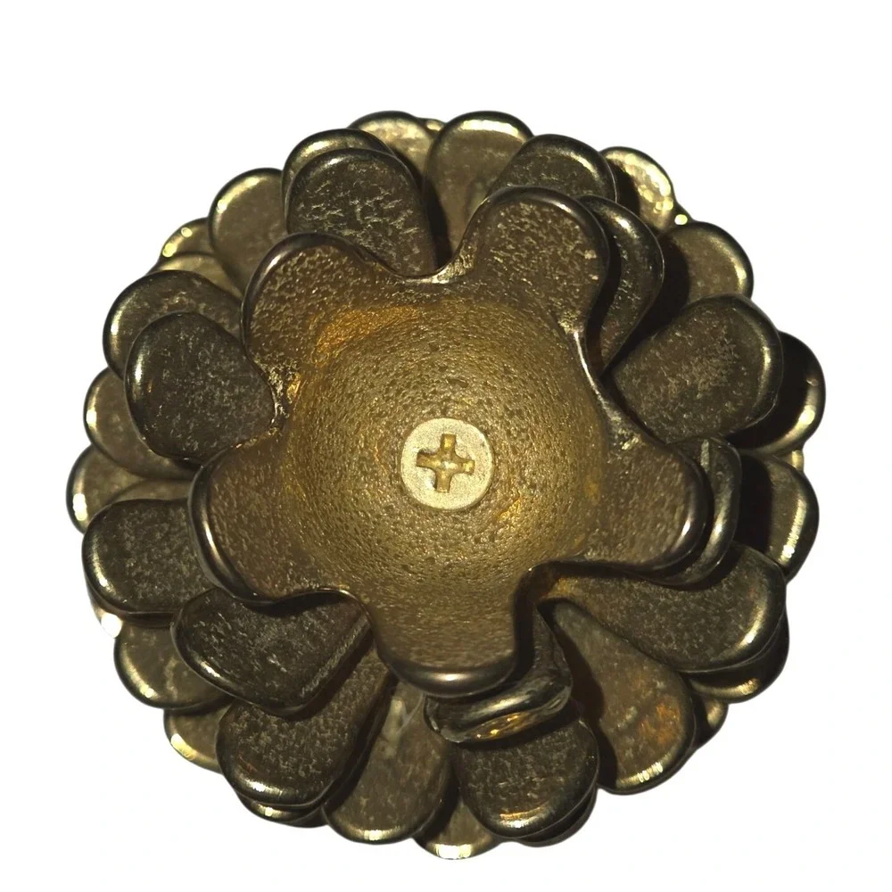 Vintage Heavy Brass Pinecone Candle Holders Vintage Made in Taiwan Set of 2
